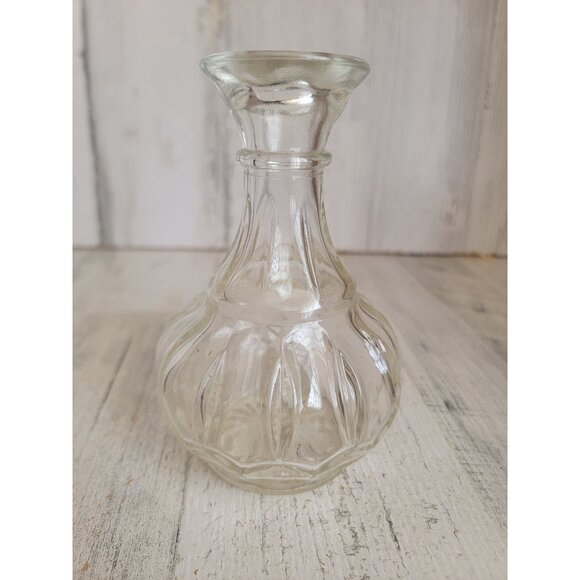 Vintage clear flower vase abstract home decor figure - Picture 3 of 5